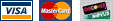 Visa, Mastercard, Discover Cards